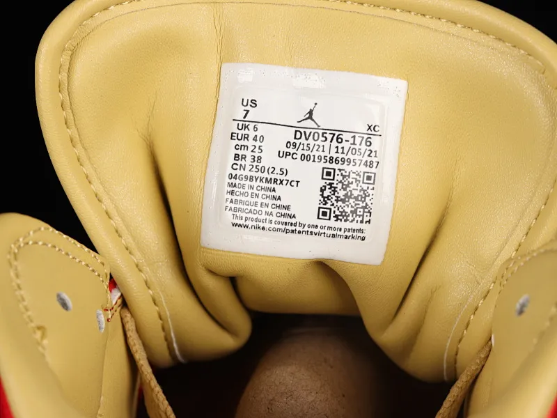 All Categories Air Jordan Jordan Series Basketball Shoes Air Jordan 1 Mid Air Jordan 1 Mid "XQ" AJ1 Joe 1 Festive Zhongbang Basketball Shoes DV0576-176